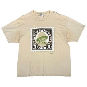 Vintage 1996 Jah Rastafari Selassie I Graphic T Shirt XL Beige Hanes Beefy Tee